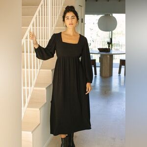 Rachel Pally Linen Cara Dress in Black - Size Medium